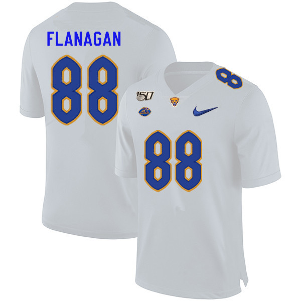 2019 Men #88 Matt Flanagan Pitt Panthers College Football Jerseys Sale-White